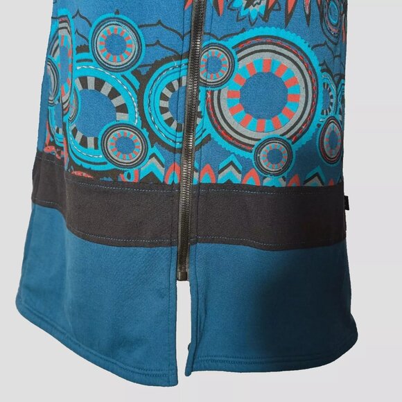 LEOPARDS & ROSES coat jacket Sz S embroidered 100% COTTON ETHICAL MADE in NEPAL - Picture 2 of 14